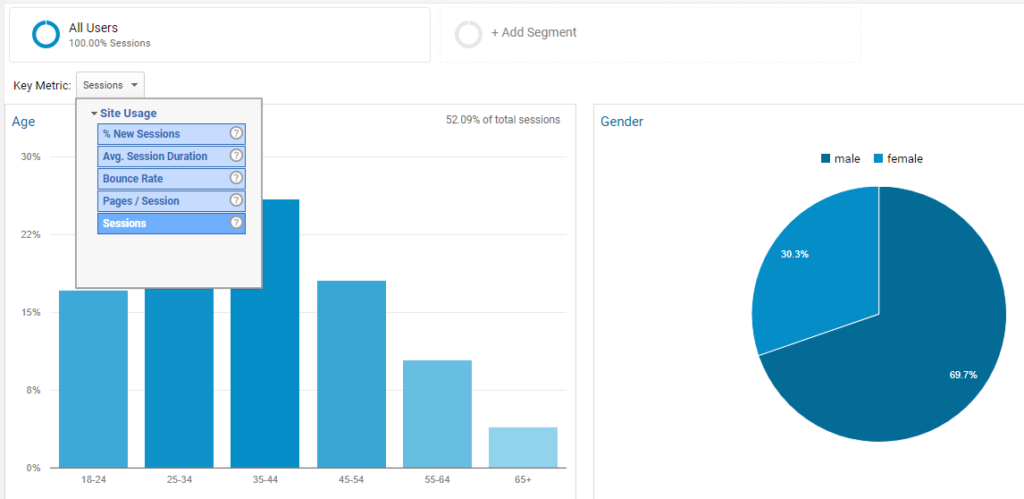 Google Analytics Demographics